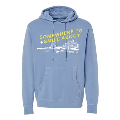 Somewhere to Smile About Hoodie Light Blue